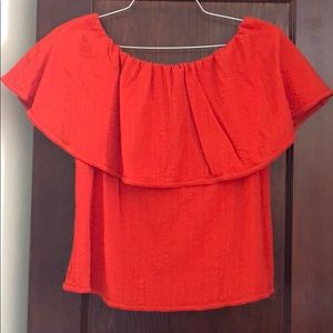 Red off the shoulder top size M
